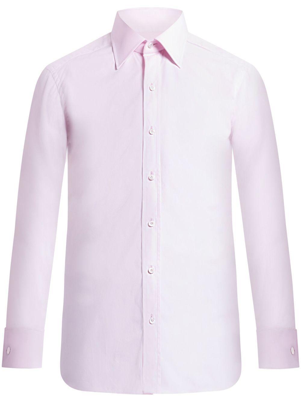 TOM FORD Cotton Poplin Shirt In Pink Product Image
