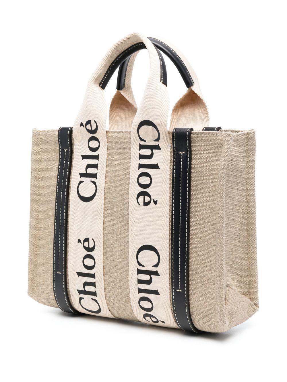 Woody logo-strap tote bag Product Image