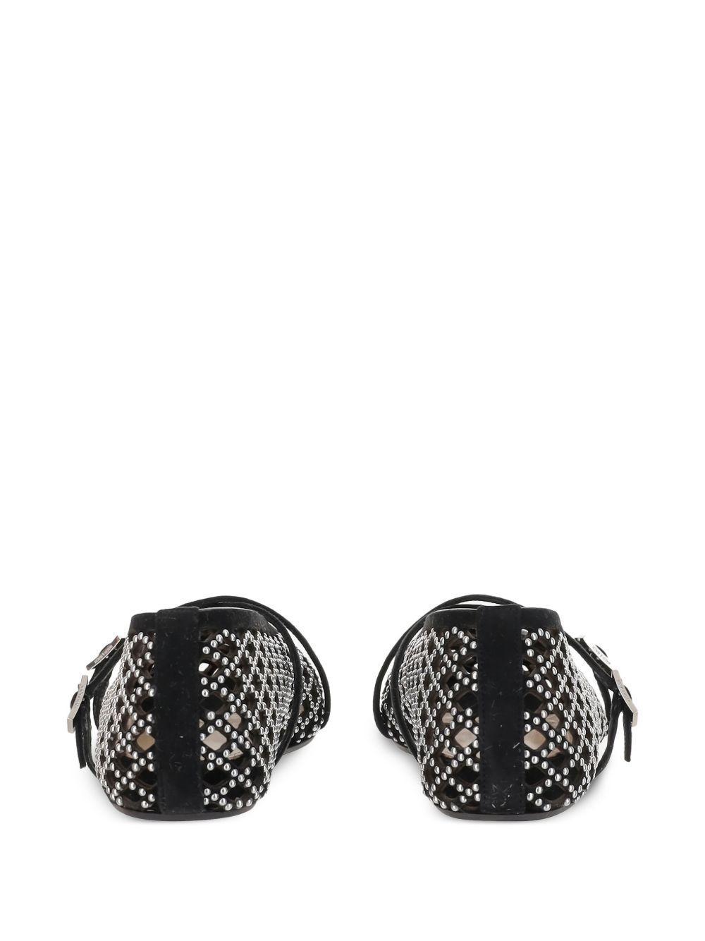 embellished leather ballet flats Product Image