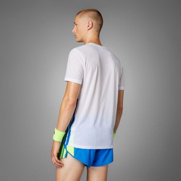 adidas Adizero Retro Running Tee White 2XL Mens Product Image