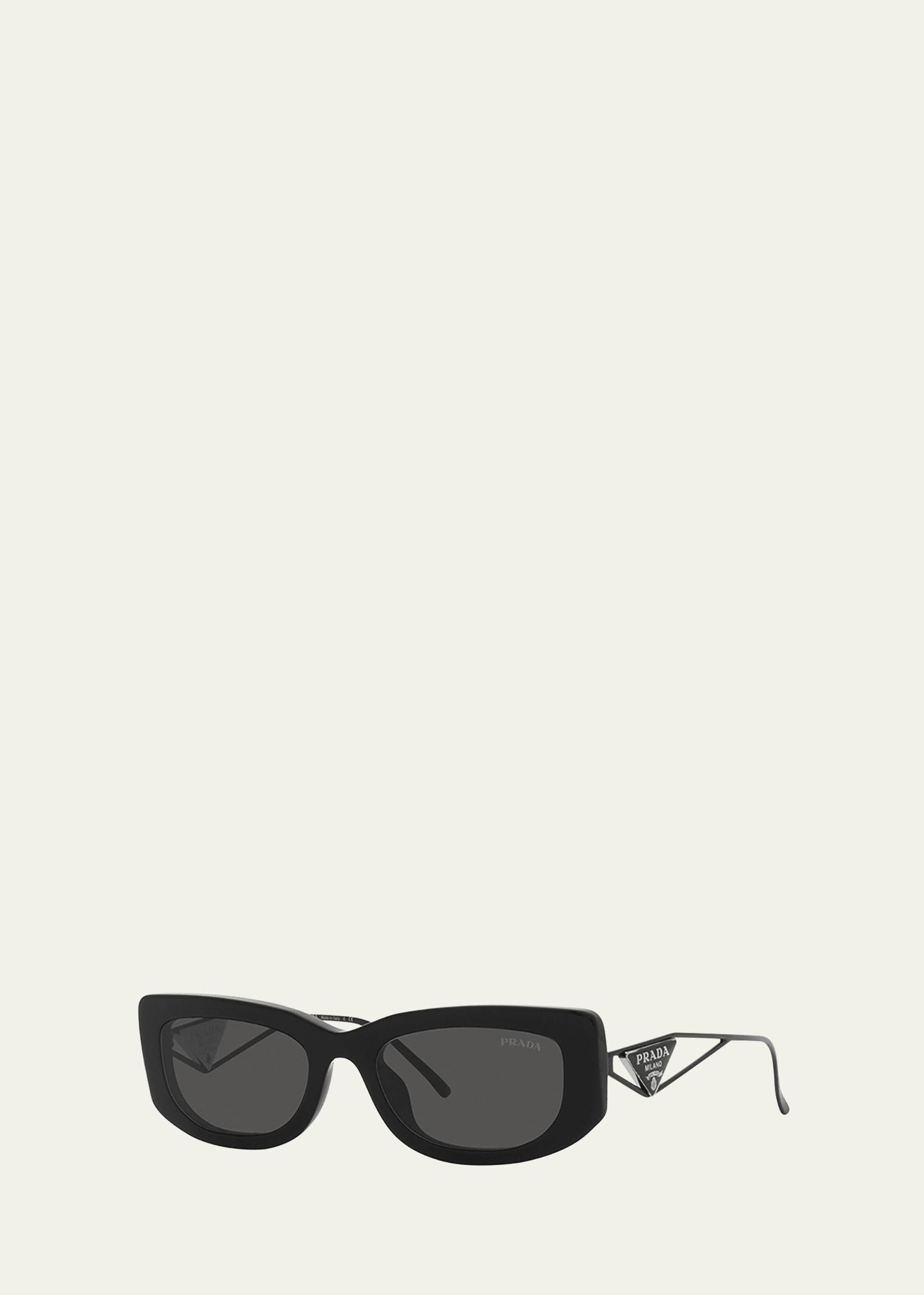 Prada Womens PR14YS 53mm Rectangle Transparent Sunglasses Product Image