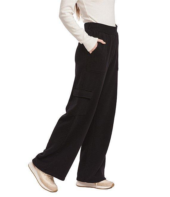 Dear John Becca Cargo Pocket High-Rise Wide-Leg Sweatpant Product Image