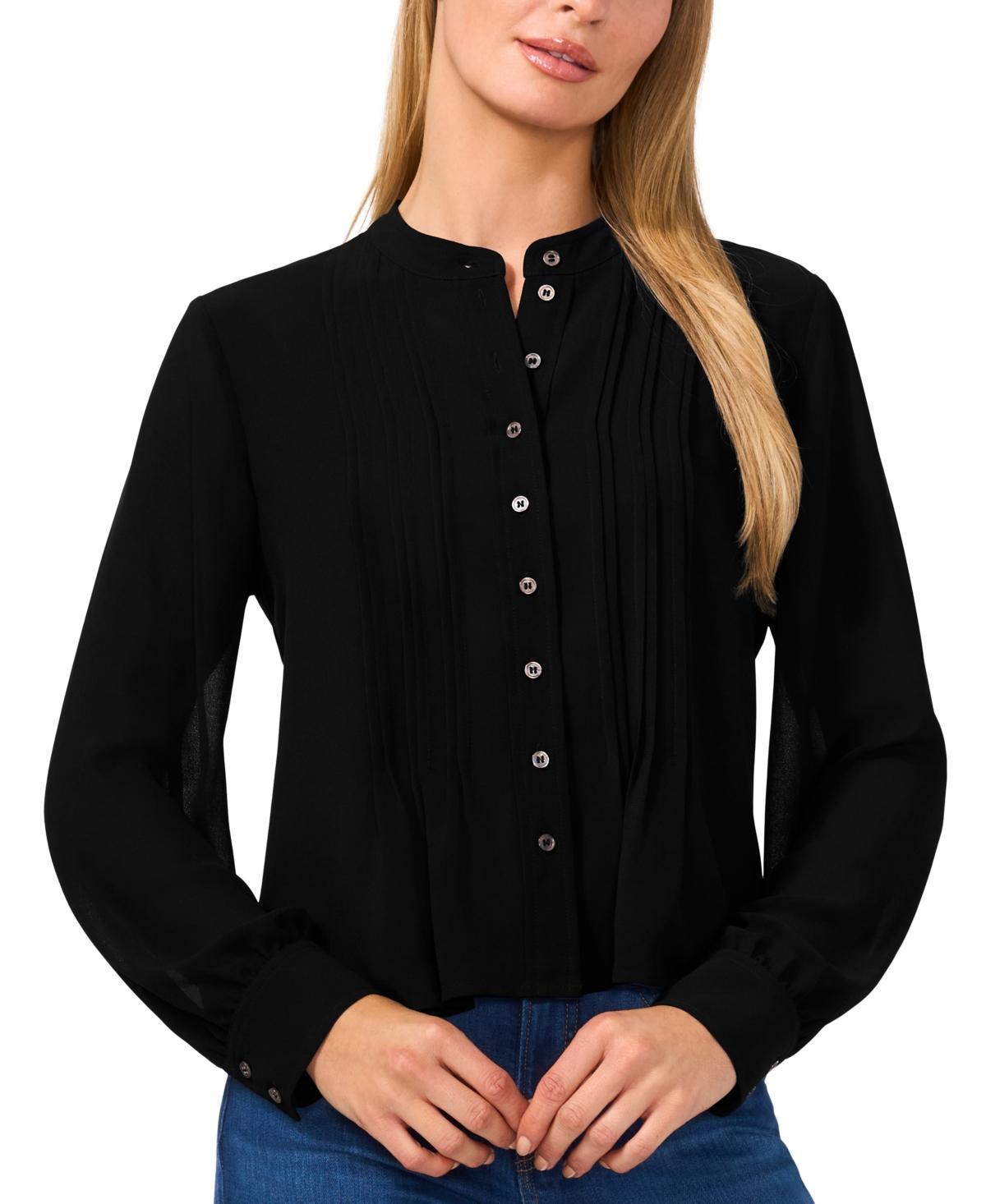 CeCe Womens Pintucked Blouse Product Image