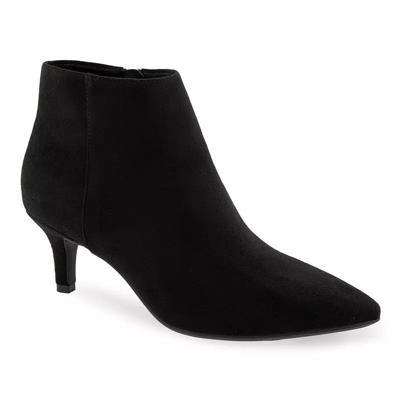 Aerosoles Edith Women's Ankle Boots, Size: 7.5 Wide, Black Faux Suede Product Image