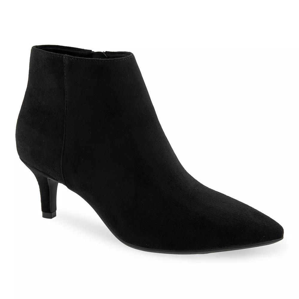 Aerosoles Edith Women's Ankle Boots, Size: 7.5 Wide, Black Faux Suede Product Image