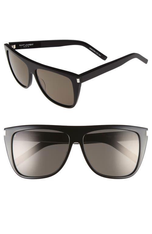 Saint Laurent Flat Top Square Sunglasses, 59mm Product Image