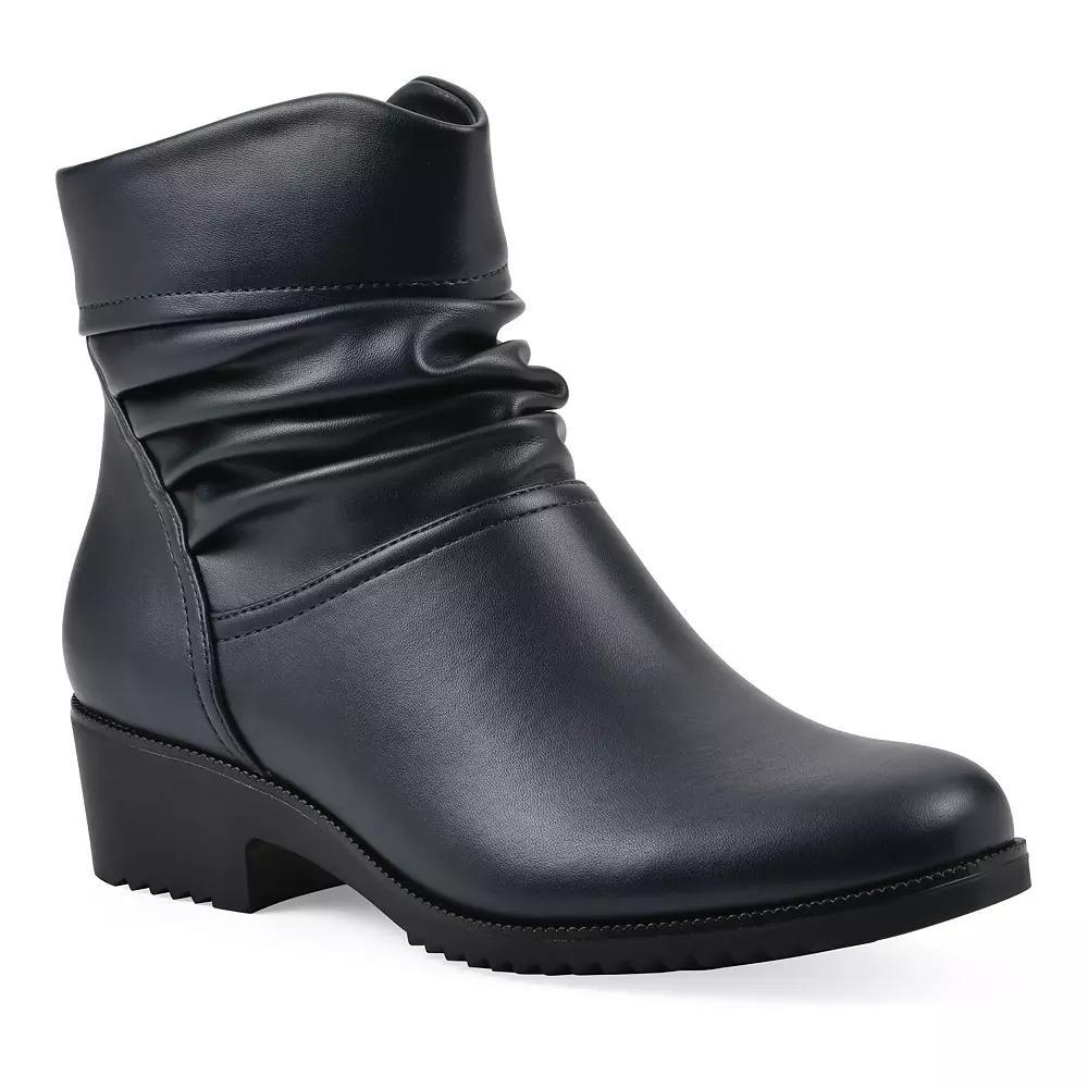 Cliffs by White Mountain Durbon Women's Ankle Boots, Size: 7.5 Wide, Blue Smo Product Image
