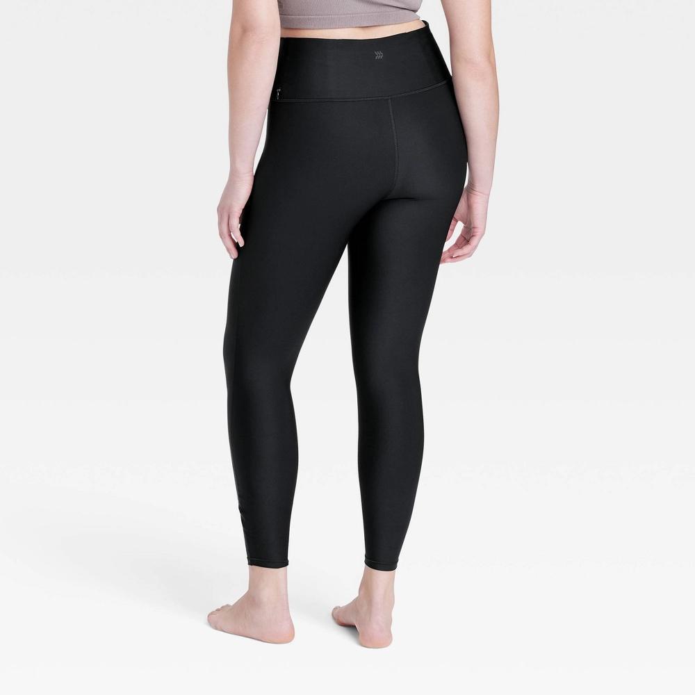 Women's Effortless Support High-Rise 7/8 Leggings - All In Motion™ Black M: Moisture Wicking, Quick Drying, UPF 50+ Product Image
