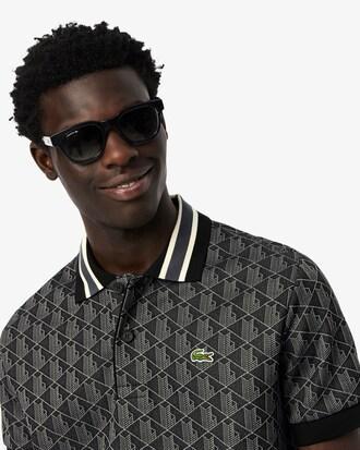 Classic Fit Monogram Jacquard Polo Shirt Product Image
