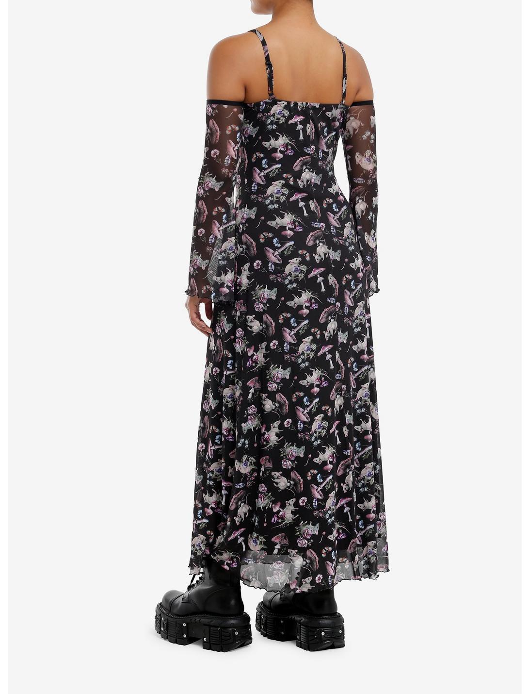 Thorn & Fable Mushroom Rat Cold Shoulder Maxi Dress Product Image