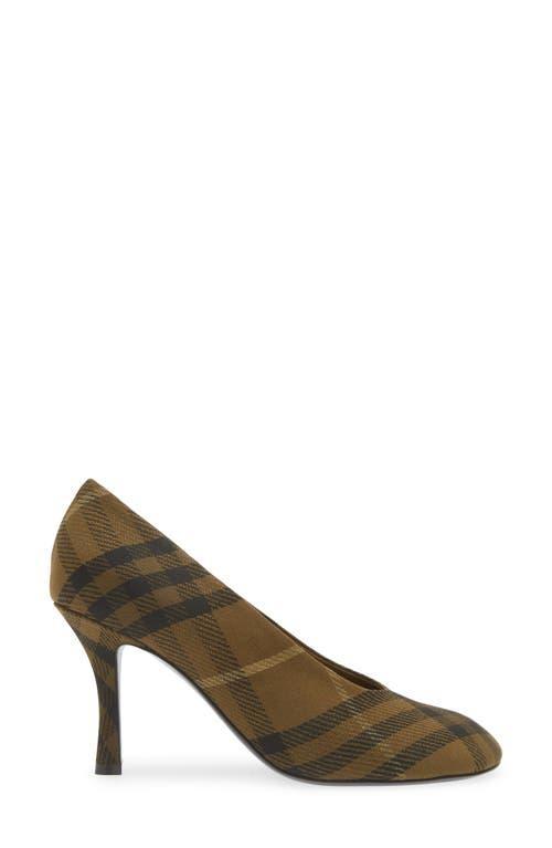 Womens 85MM Check Cotton-Blend Stiletto Pumps Product Image