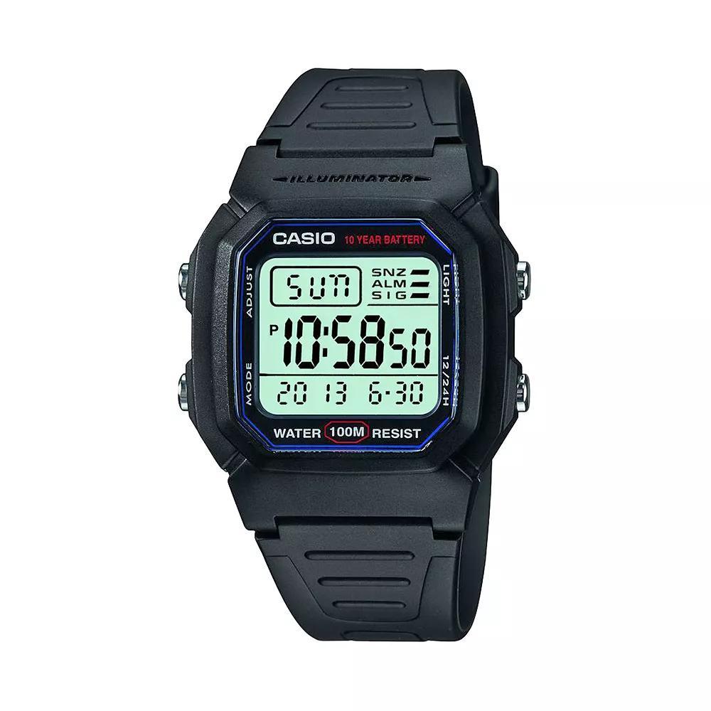 Casio Mens Classic Digital Chronograph Watch - W800H-1AV, Black Product Image