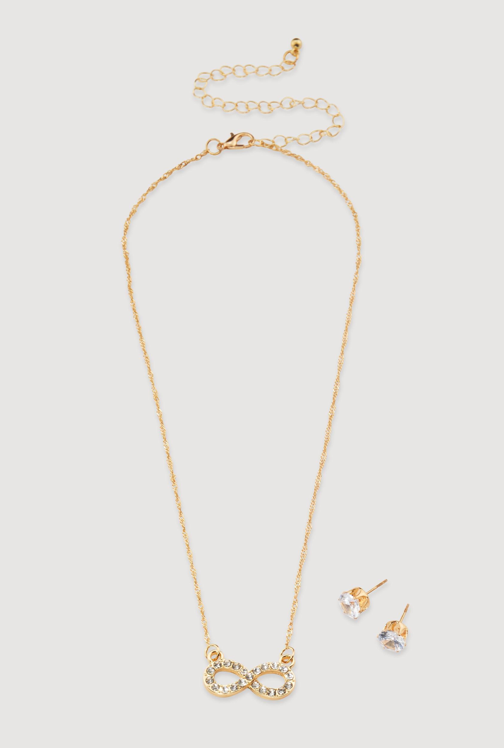 Faux Pearl Rhinestone Beaded Layered Necklace with Drop Earrings Male Product Image