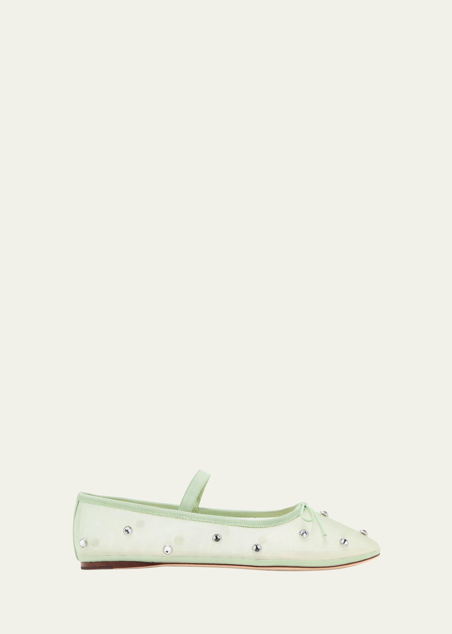Womens Leonie Crystal Mesh Ballet Flats Product Image