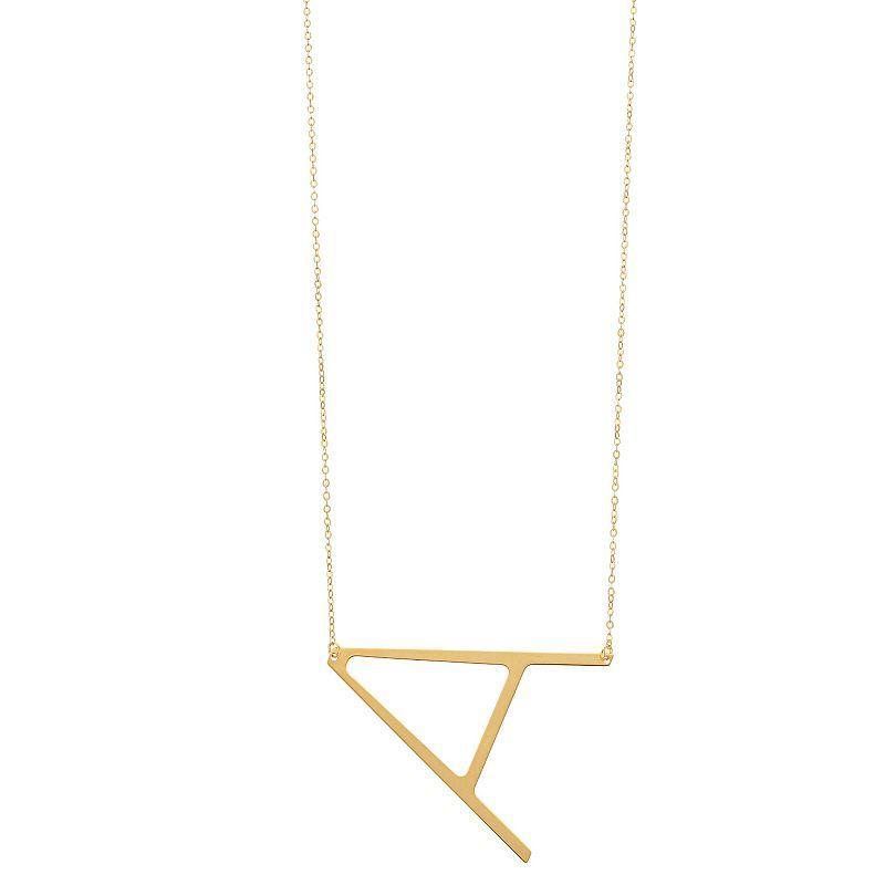 14K Gold Initial Necklace, Women's, Size: 18", 14k Gold M Product Image