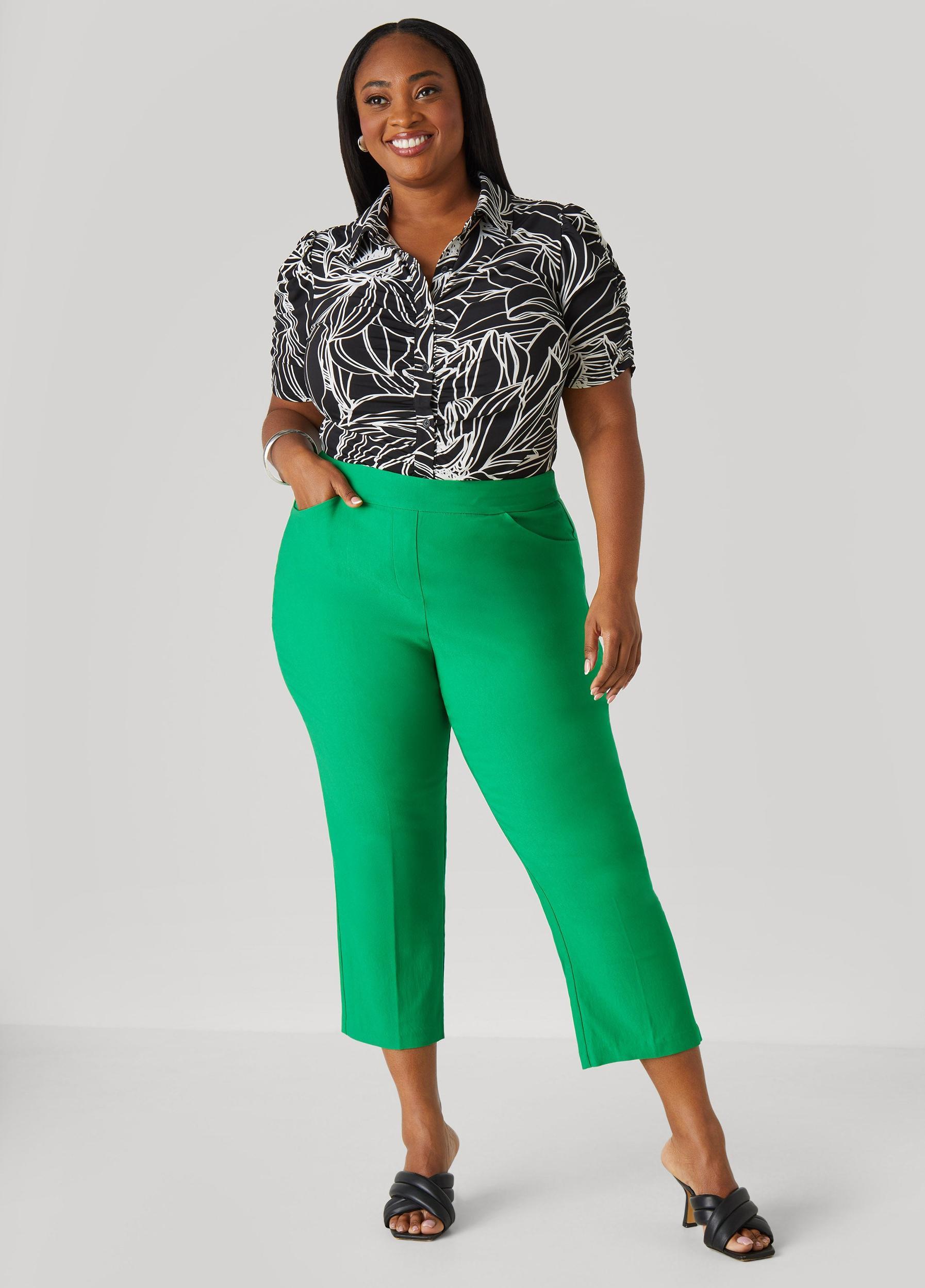 Ruched Tropical Print Shirt Product Image
