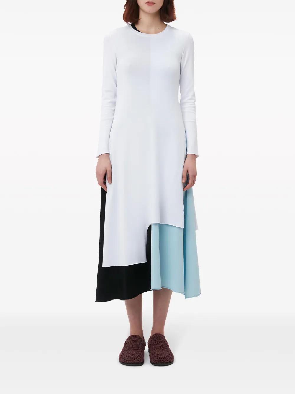 JW ANDERSON Colour Block Layered Dress In Neutrals Product Image