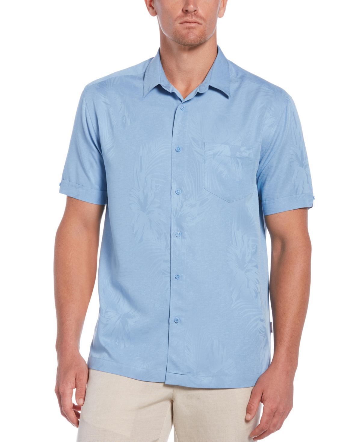 Men's Cubavera Short Sleeve Button-Down Shirt, Size: Small, Blue Blazer Product Image