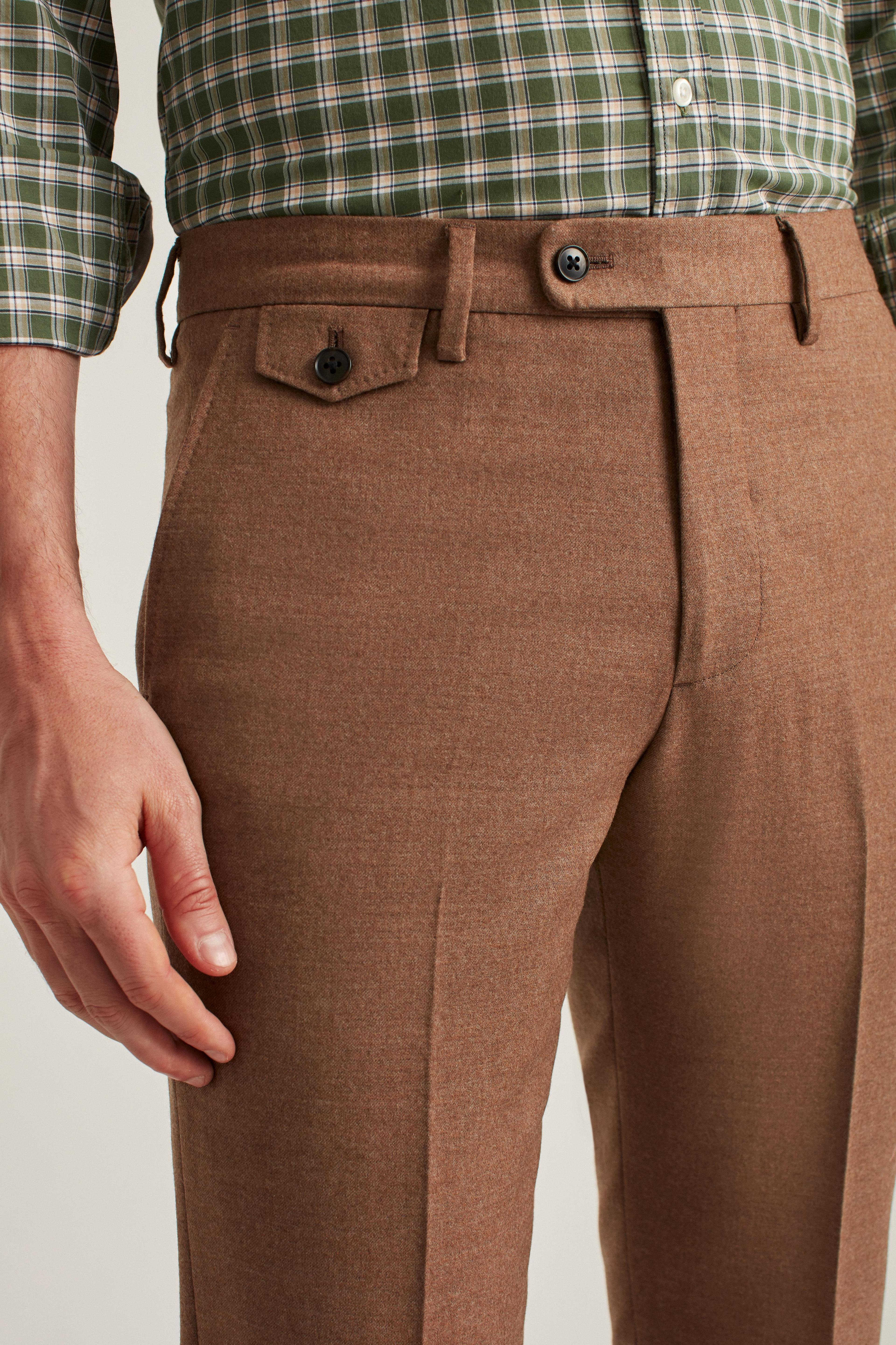 Italian Stretch Wool Flannel Suit Pants Product Image