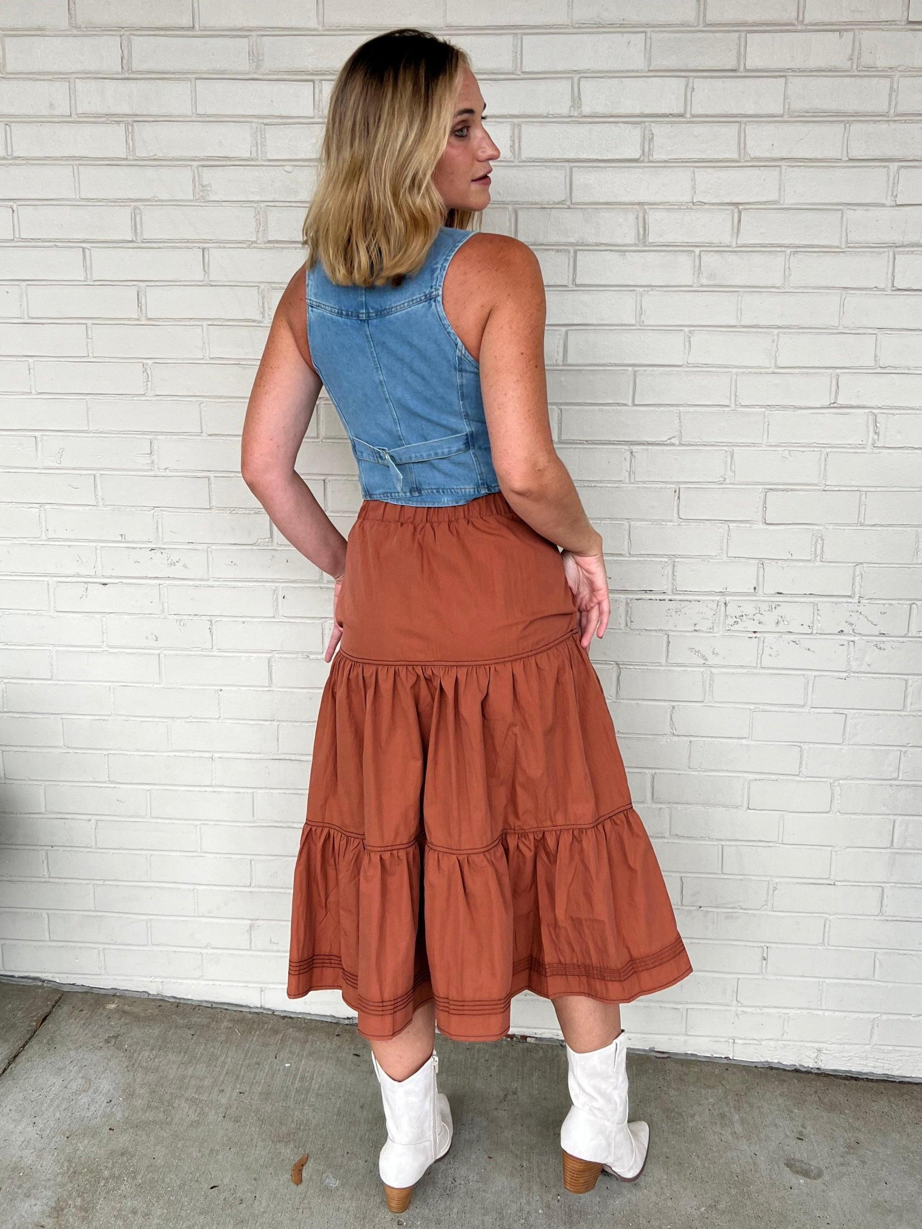 Top Tier Midi Skirt Product Image