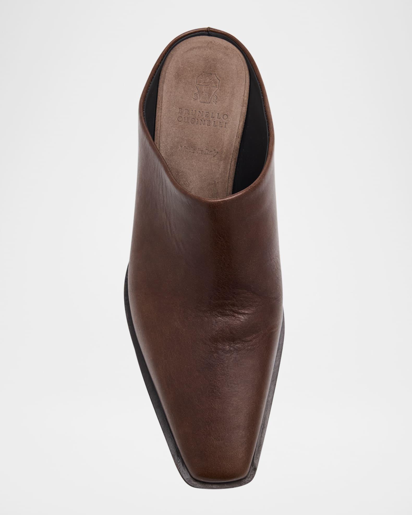 Western Leather Monili-Heel Mules Product Image