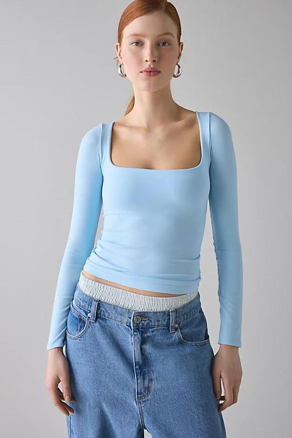 Out From Under Ruby Square Neck Long Sleeve Cropped Tee Womens at Urban Outfitters Product Image