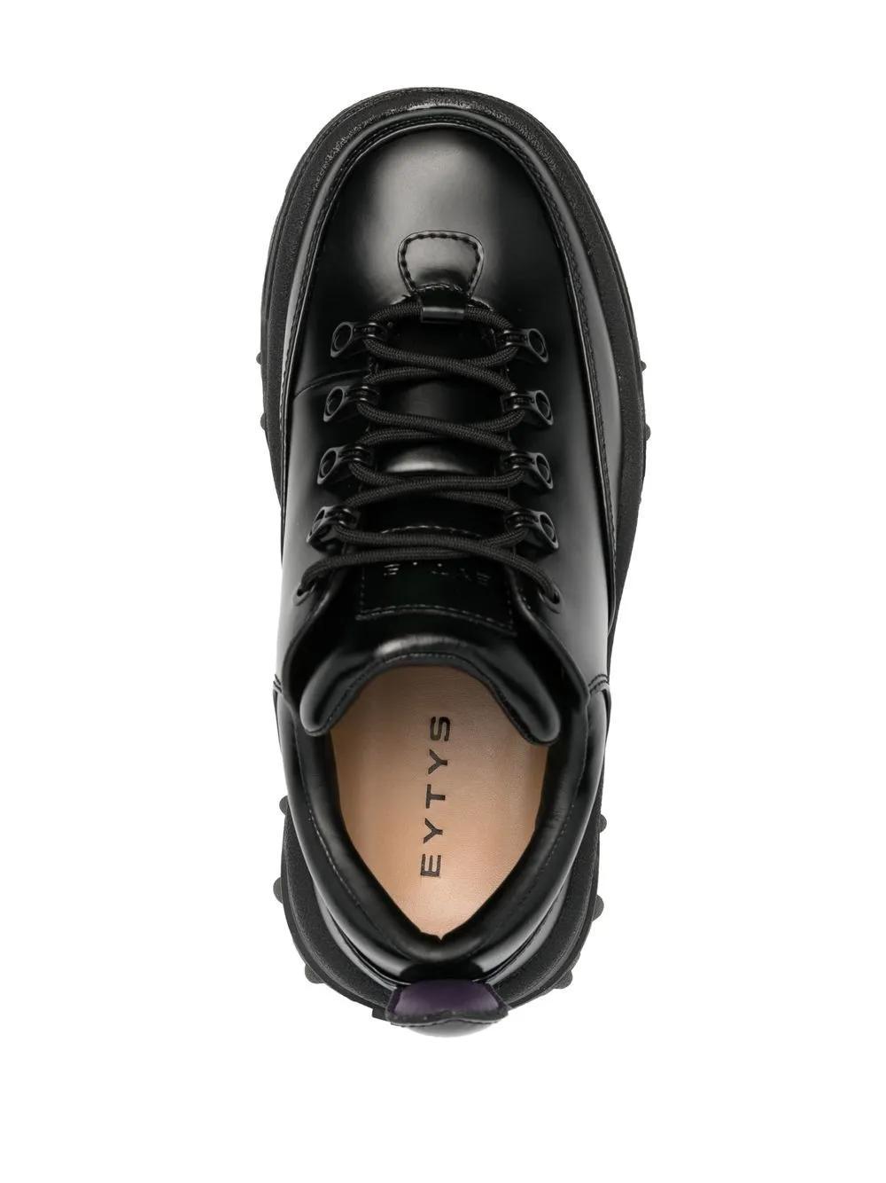 Angel leather chunky lace-up shoes Product Image