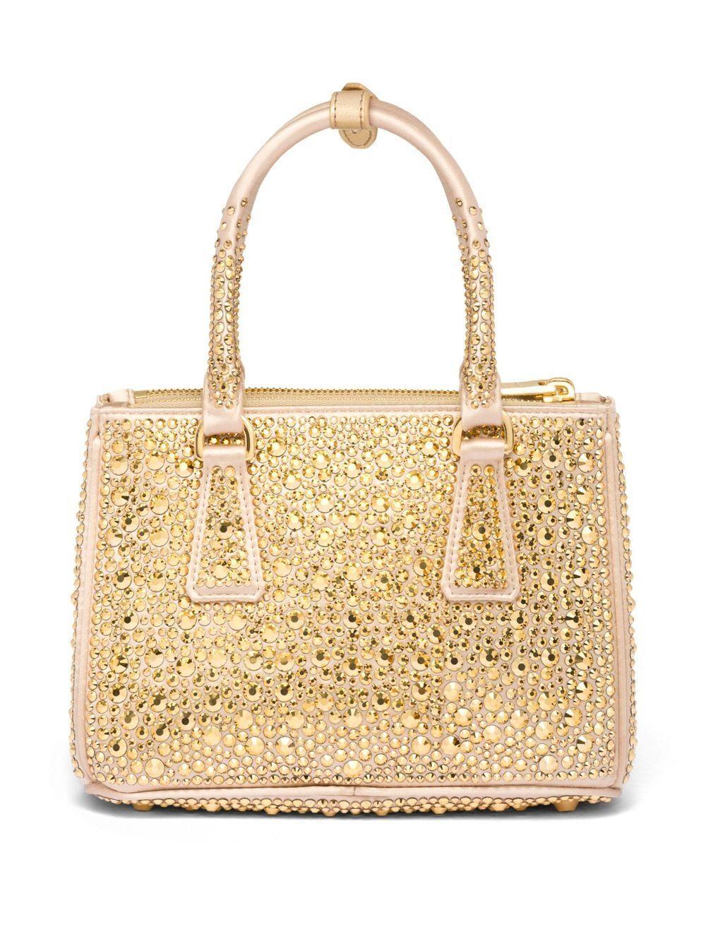 Galleria crystal-embellished satin mini bag Product Image