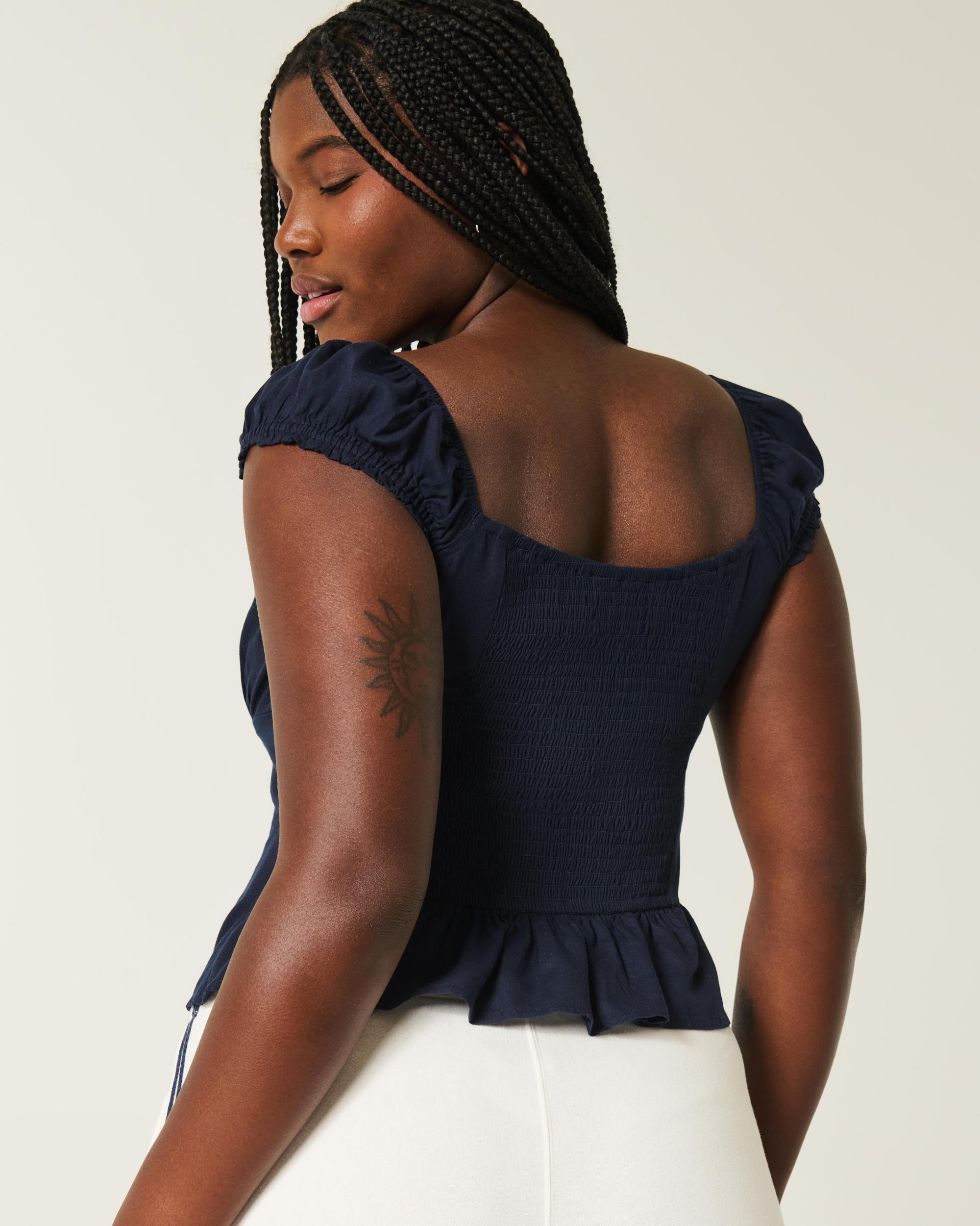 Off-the-Shoulder Pintuck Blouse Product Image