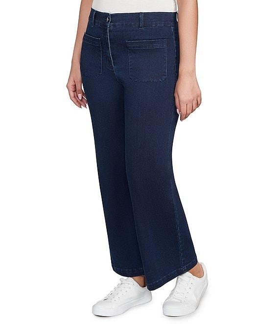 Ruby Rd. Soft Terry Wide Leg Relaxed Ankle Denim Jeans Product Image