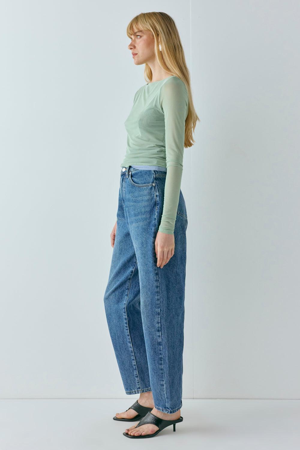 Lana Mesh Top Seafoam Product Image