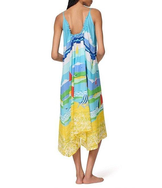 kate spade new york Summer Print Scoop Neck Swim Cover-Up Dress Product Image