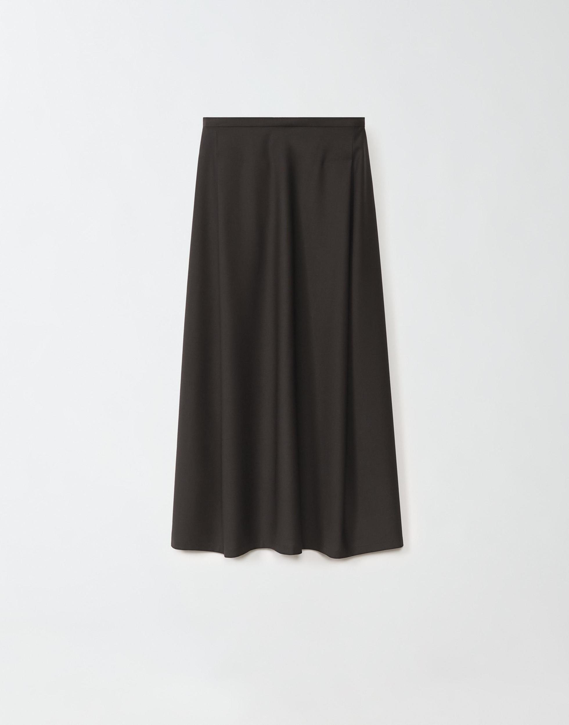 FABIANA FILIPPI Pleated Midi Skirt Skirts Gray In Anthracite Product Image