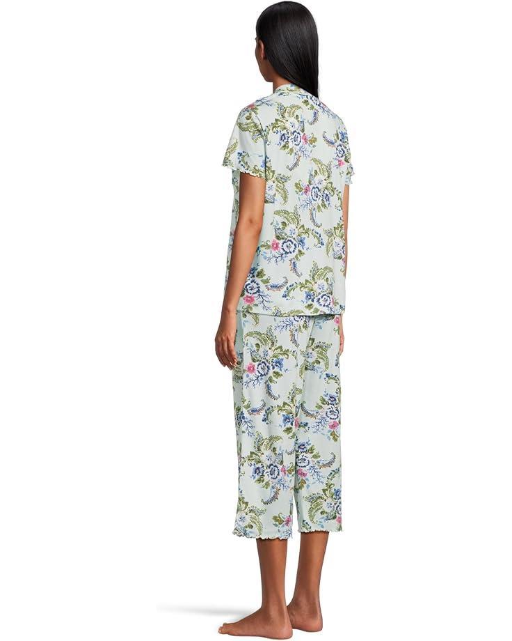 Short Sleeve Notch Collar and Pant PJ Set Product Image