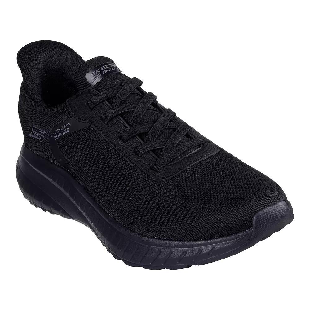 BOBS by Skechers Hands Free Slip-ins® Bobs Sport™ Squad Chaos Solid Step Men's Shoes, Size: 10 XW, Black White Product Image
