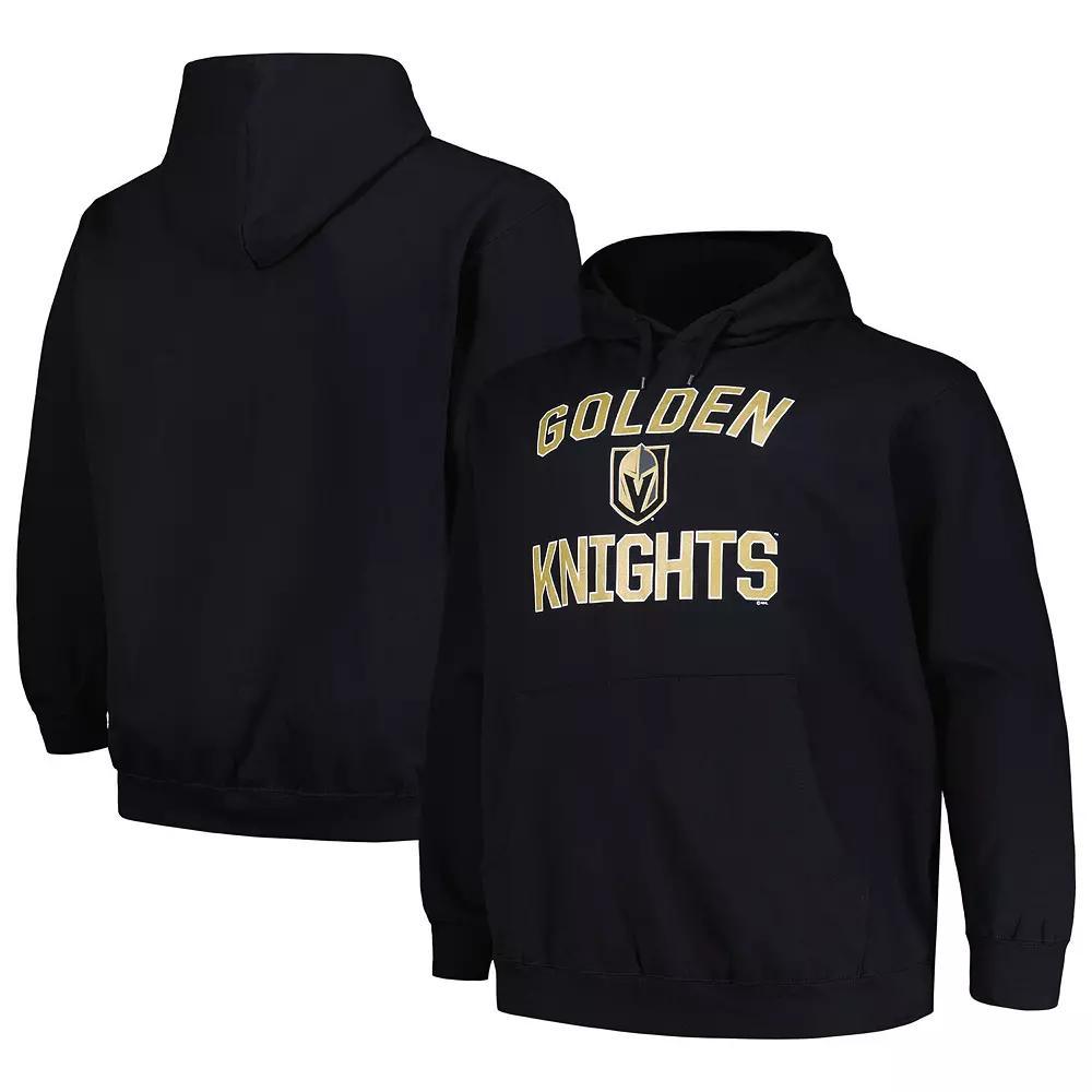 Men's Profile Black Vegas Golden Knights Big & Tall Arch Over Logo Pullover Hoodie, Size: 2XB, Lvk Black Product Image