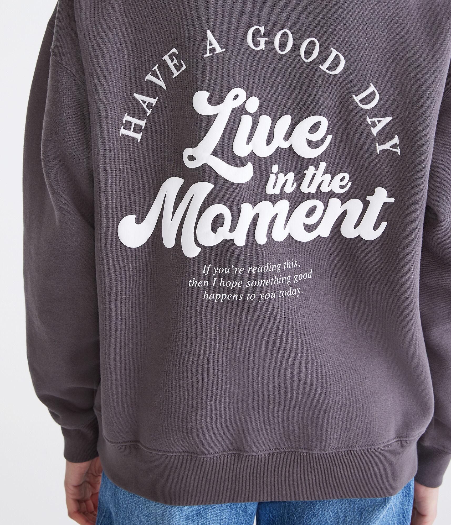 Live In The Moment Oversized Crew Sweatshirt Product Image