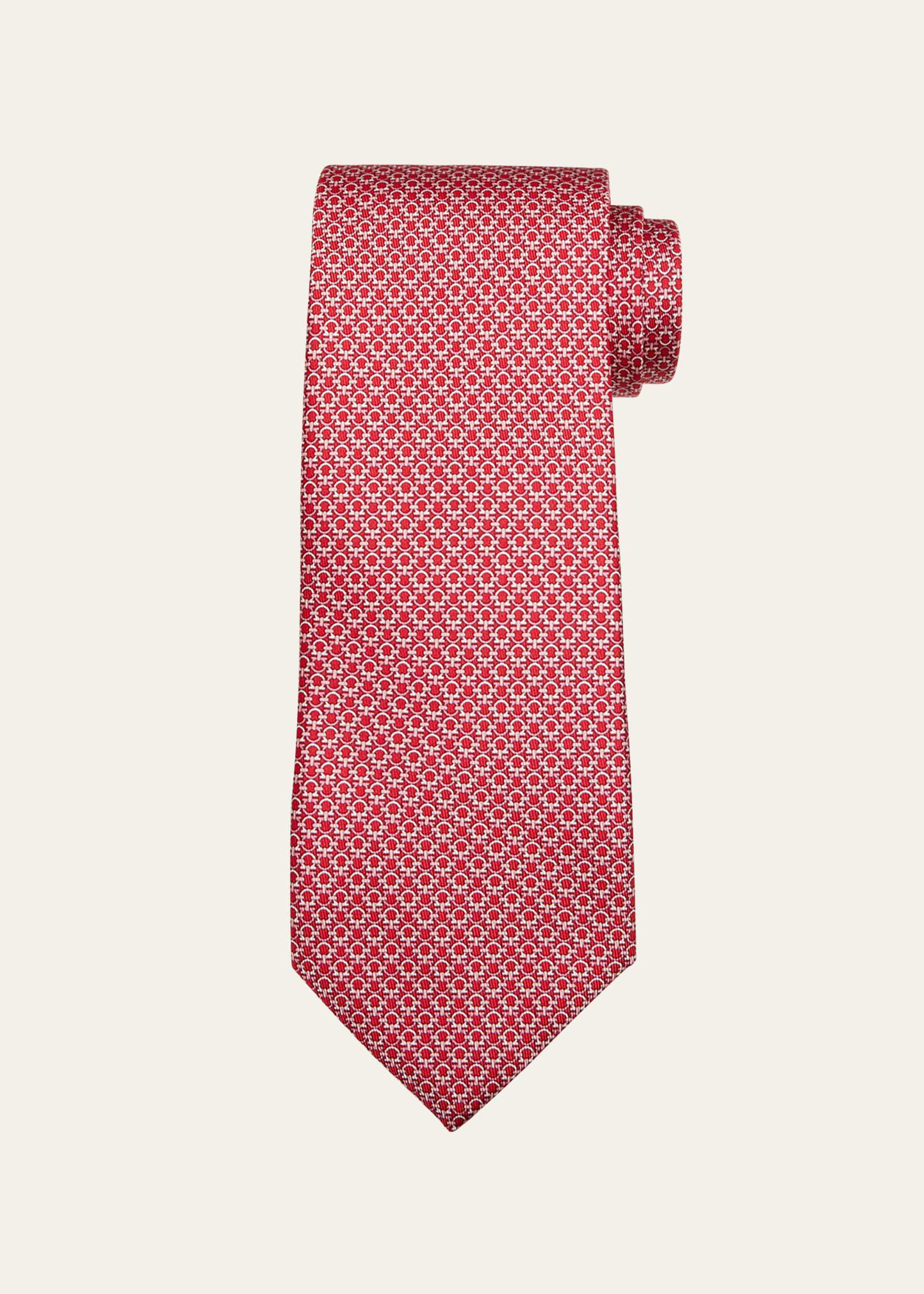 Salvatore Ferragamo Mini Linked Gancini Silk Classic Tie Product Image