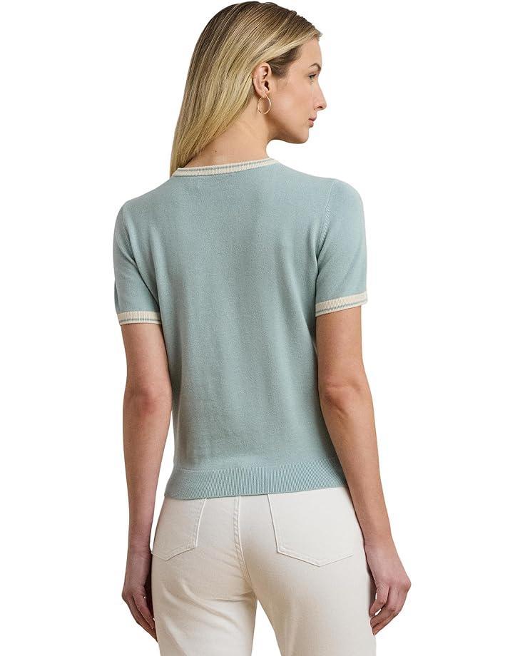 Cable-Knit Cotton Polo Sweater Product Image