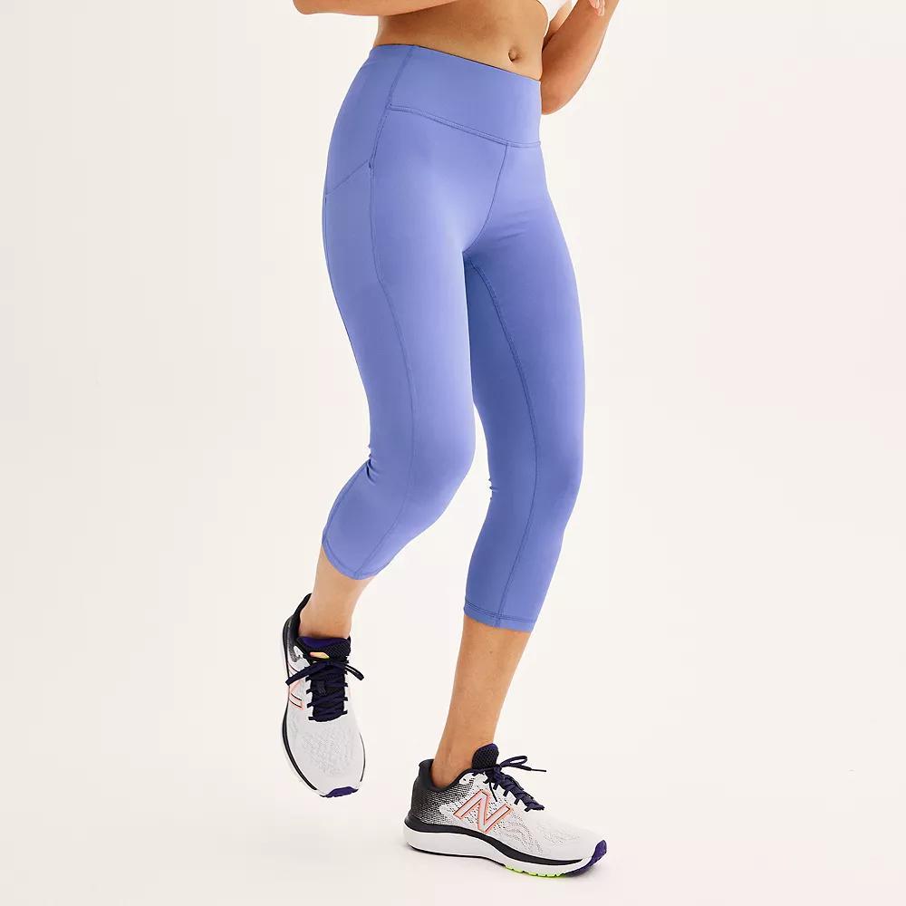 Women's Tek Gear® Ultrastretch Pocket High-Waisted Capri Leggings, Size: Medium, Blue Romance Product Image