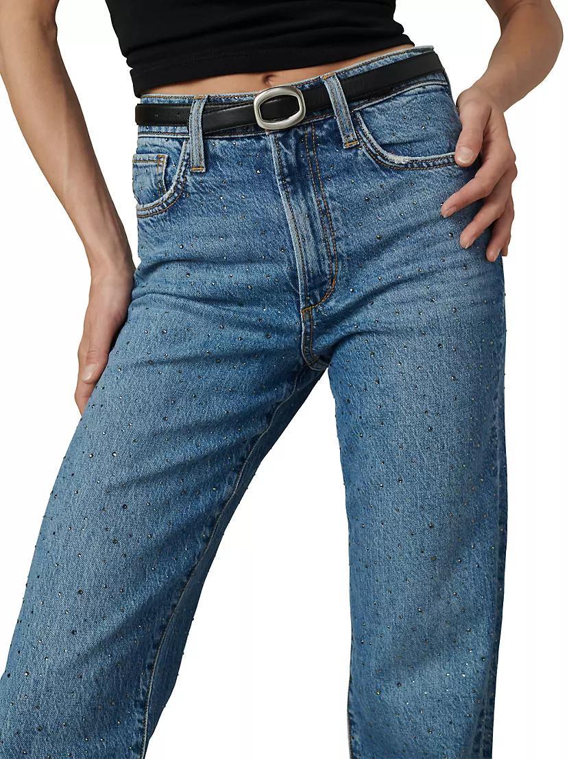 The Margot Embellished High-Rise Straight-Leg Jeans Product Image