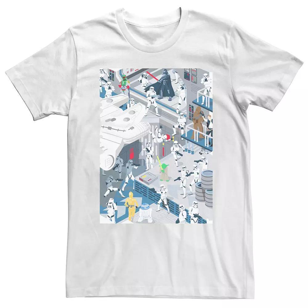 Men's Star Wars Seek And Find Poster Tee, Size: Small, White Product Image