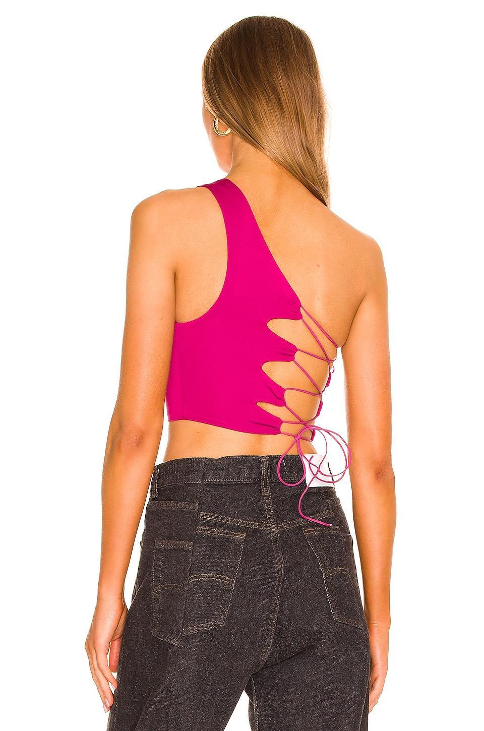Olivia Lace Up Top superdown Product Image