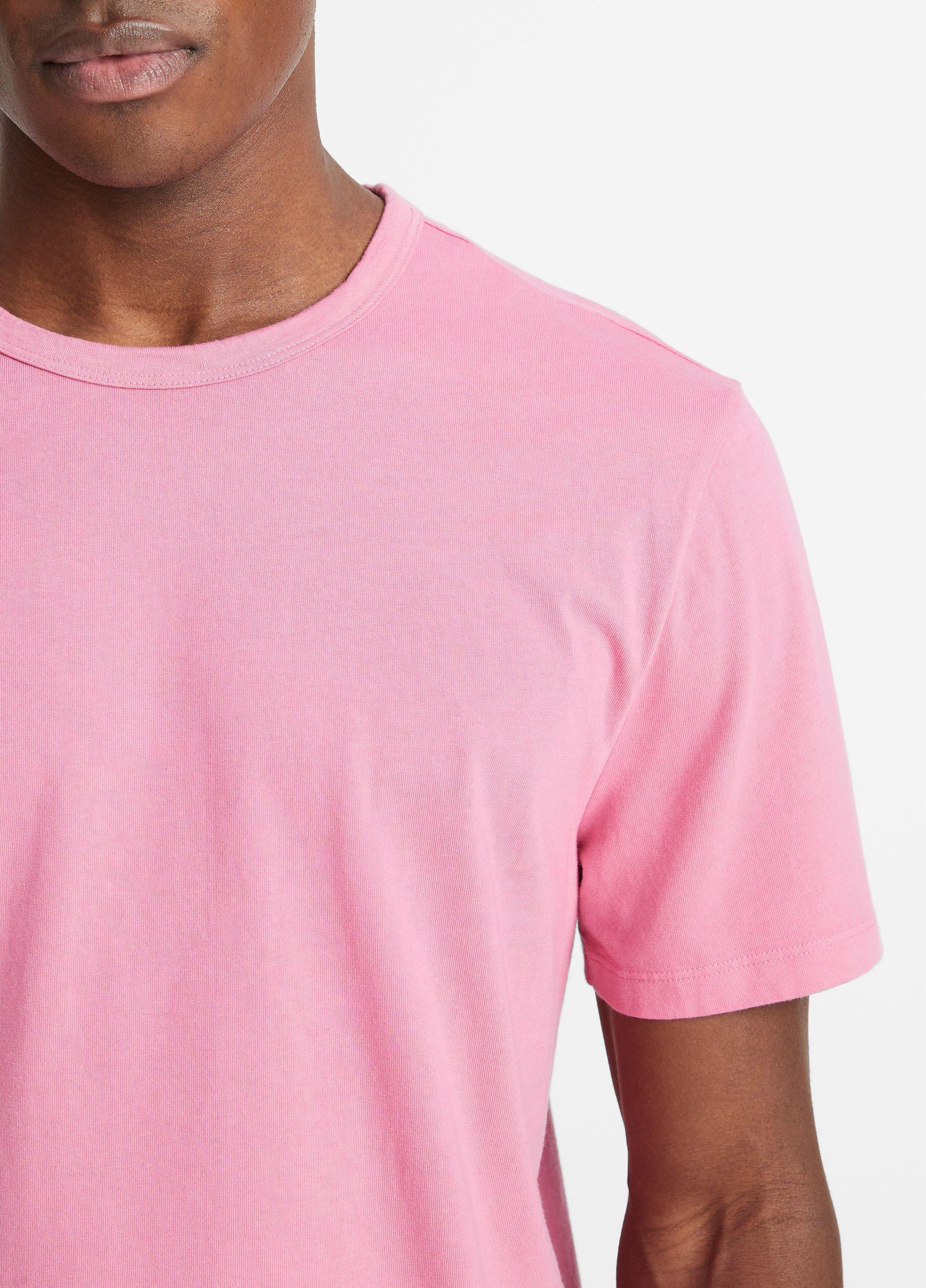 Mens Garment Dye Cotton T-Shirt, Washed Wild Iris, Size S Vince Product Image
