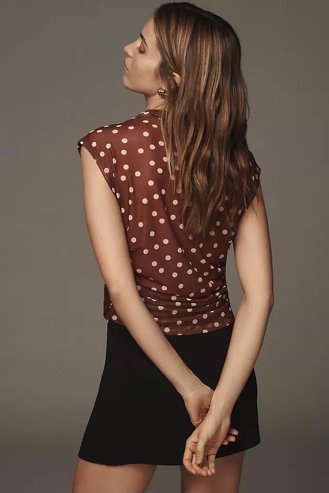 Maeve Mock-Neck Mesh Muscle Top Product Image