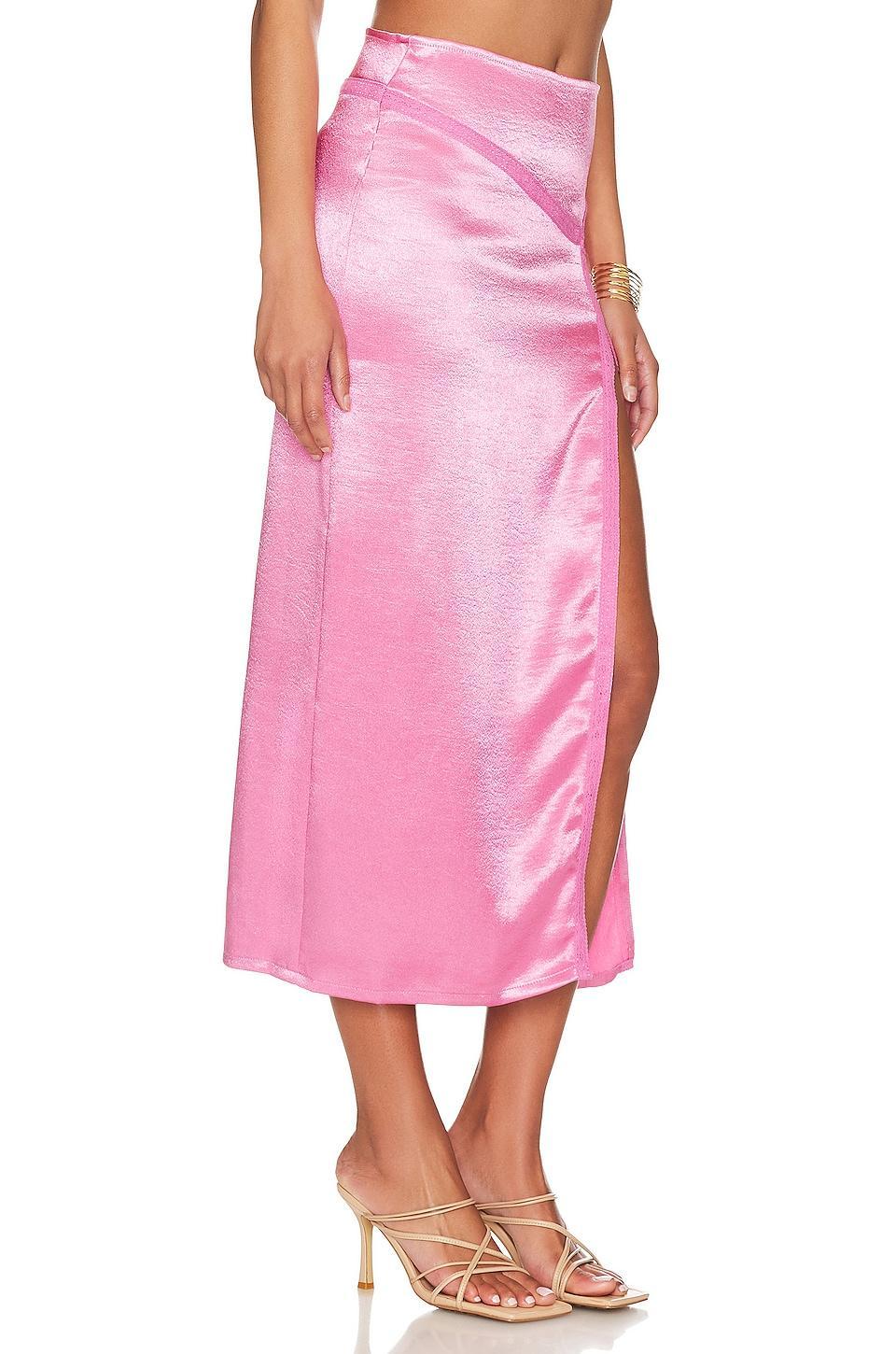 Dakota Satin Midi Skirt Product Image