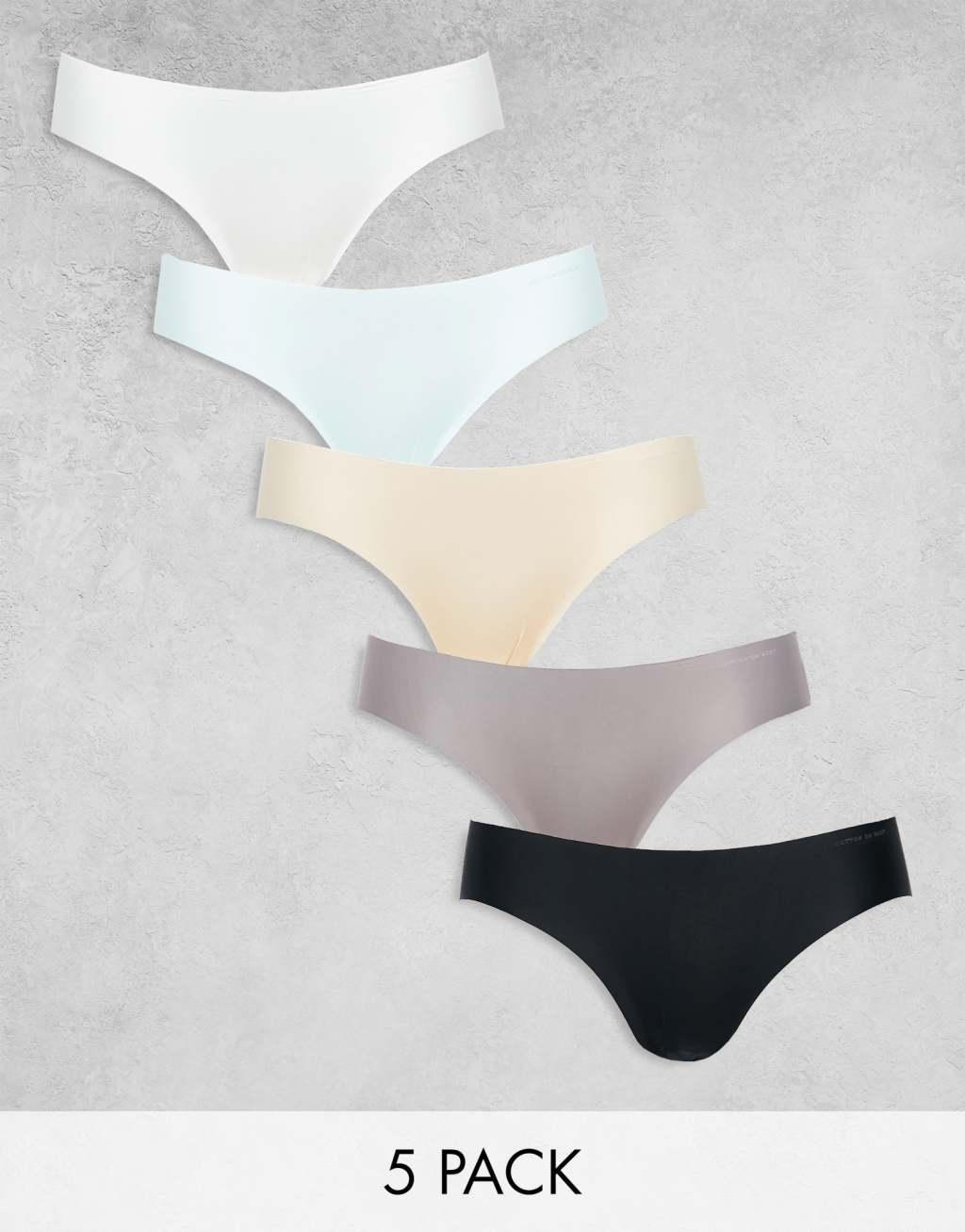 Cotton On seamless lace trim bikini briefs 5 pack-Multi Product Image