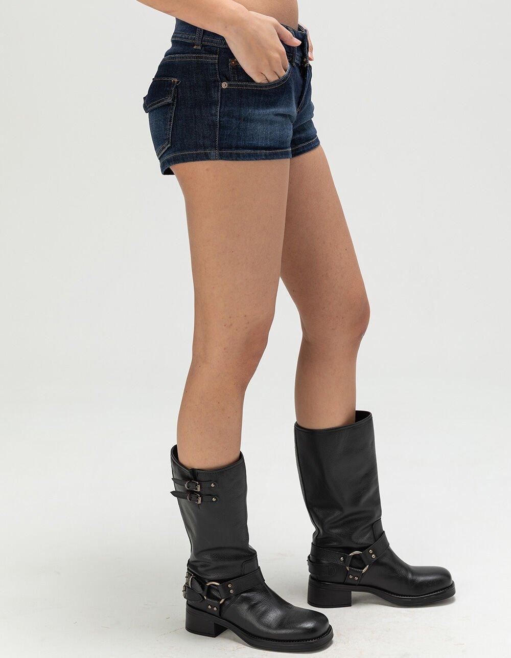 RSQ Womens Low Rise Micro Mini Shorts - MEDIUM WASH Product Image
