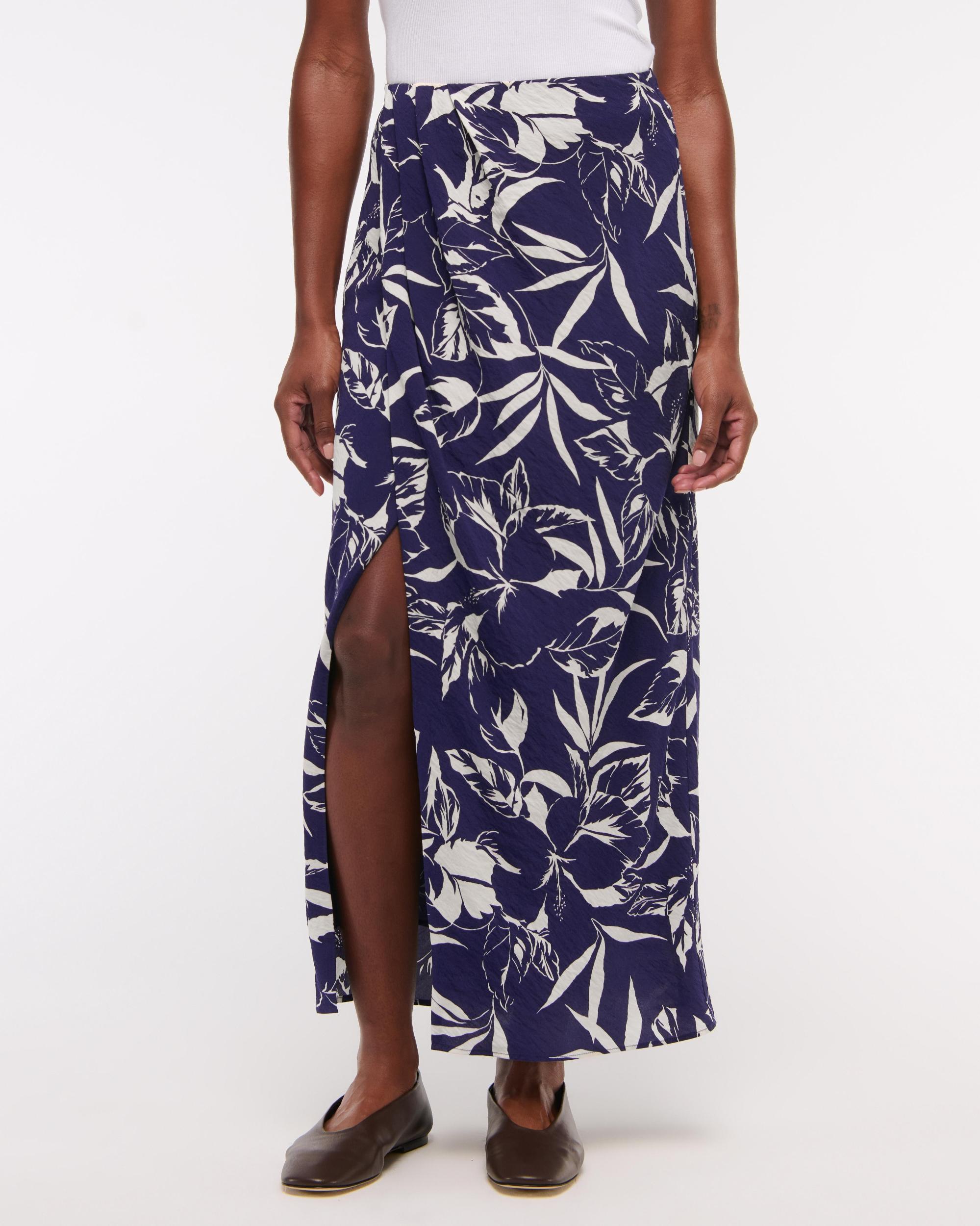 Mid Rise Sarong Maxi Skirt Product Image