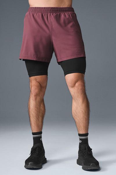 5" Revival 2-in-1 Short - Burgundy Truffle/Black Male Product Image